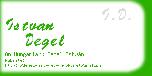 istvan degel business card
